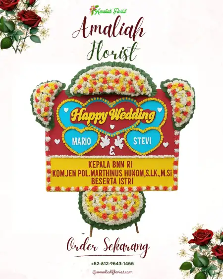 Papan Bunga Pernikahan Karekan